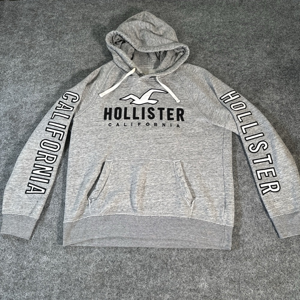 Hollister California Hooded Pullover Sweatshirt Size Medium Y2K Vintage